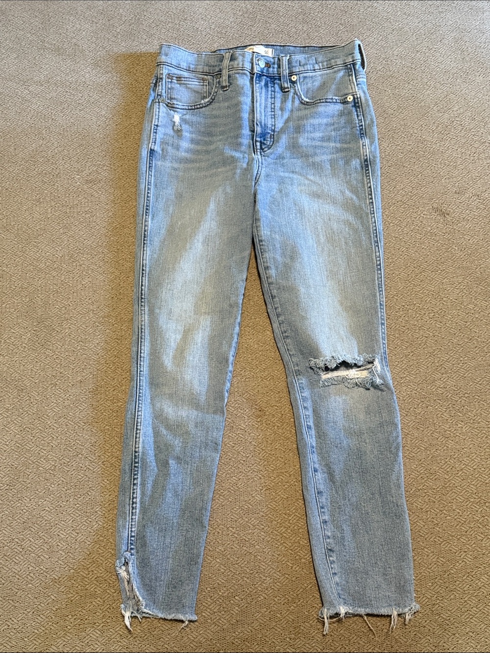 Madewell 10” High Rise Skinny Crop Jeans size 28
